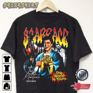 Tony Montana T-shirt Vintage Rap Tee Scarface Astroworld Tee