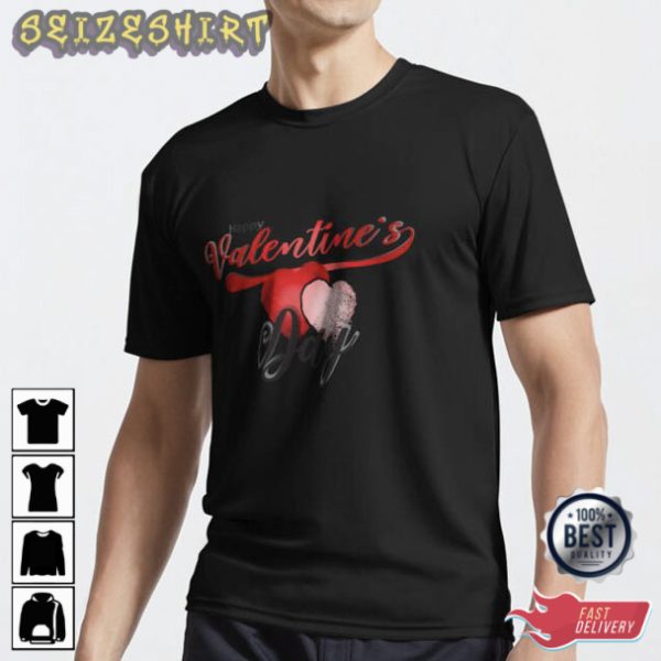 Two Hearts Together Happy Valentine Day T-Shirt