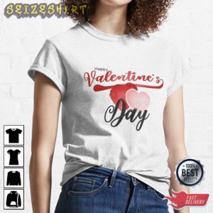 Two Hearts Together Happy Valentine Day T-Shirt
