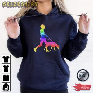 Walking With Pets Multi Color T-Shirt