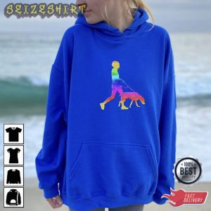 Walking With Pets Multi Color T-Shirt