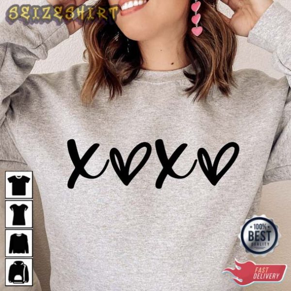 Xoxo And Heart T-Shirt Valentine Day Gifts