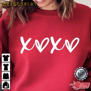 Xoxo And Heart T-Shirt Valentine Day Gifts
