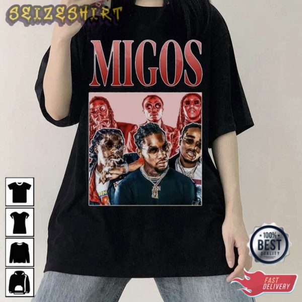 The Platinum-selling Rap Group Migos RIP Takeoff Quavo Offset T-shirt