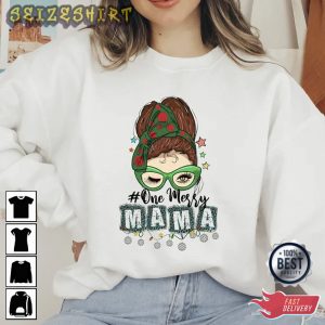 One Merry Mama Gift for Mama Christmas Shirt