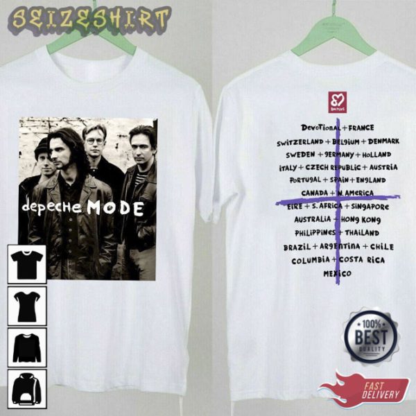 1993 Depeche Mode Faith Devotional World Tour Concert 90s T-Shirt