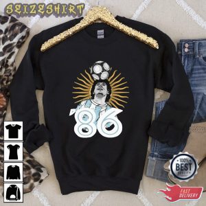 Maradona 86 Sun Soccer Legend Argentina WC 2022 Shirt