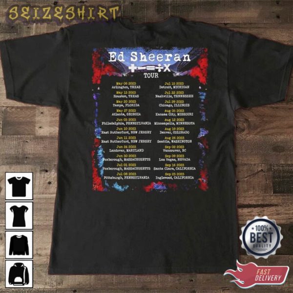 2023 Ed Sheeran Mathematics America Tour T-shirt Design