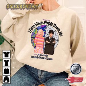 Enid And Wednesday Spiderweb Split Window Friendship Shirt