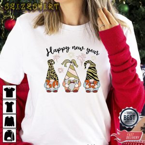 Happy New Year Christmas Gnomes T-shirt Design