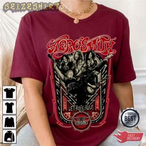 Let Rock Rule Aerosmith Rock Gift for Dad T-Shirt