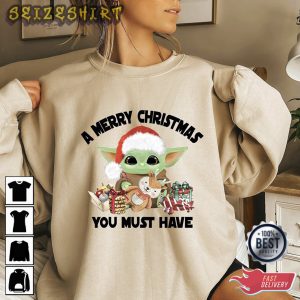 Santa Baby Yoda Christmas Shirt Sweatshirt Hoodie
