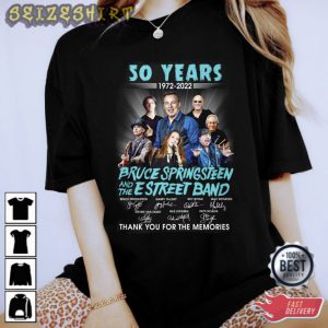 50 Years 1972 – 2022 Bruce Springsteen And The E Street Band Thank You For The Memories Shirt