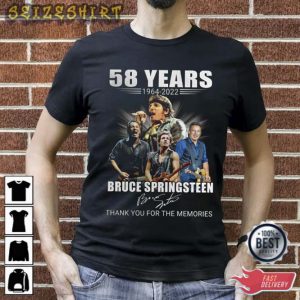 58 Years 1964 – 2022 Bruce Springsteen Thank You For The Memories Shirt