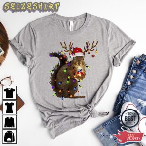 Funny Squirrel Lights T Shirt Design