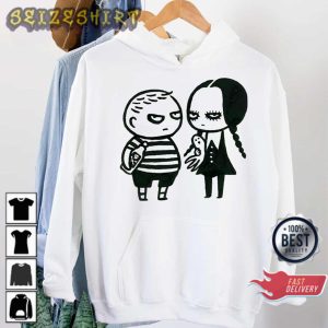 Addams Family Pugsley Addams And Wednesday Addams Cute Chibi Sweatshirt