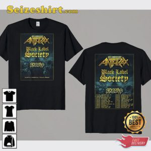 Anthrax Black Label Society 40th Anniversary Tour 2023 T-Shirt
