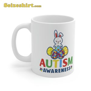 Autism Awareness Easter Bunny Eggs Funny Gift Mug