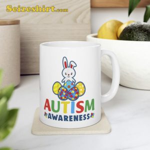 Autism Awareness Easter Bunny Eggs Funny Gift Mug