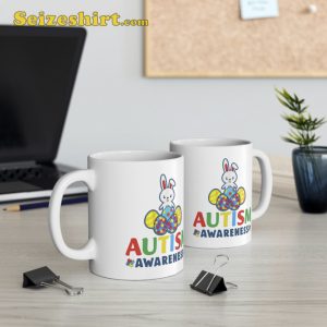Autism Awareness Easter Bunny Eggs Funny Gift Mug