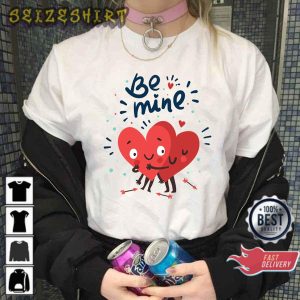 Be Mine Valentine’s Day Hearts Valentine Gift Sweatshirt Hoodie