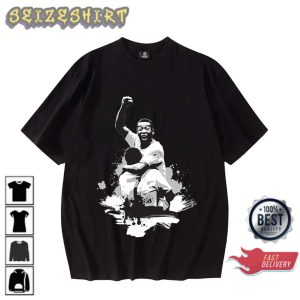 Black White Art Brazil Pele Football Legend Unisex Shirt Print
