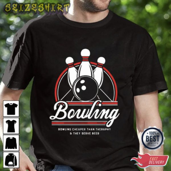 Bowling Is Therapy Sport Shirt Bowling Shirt