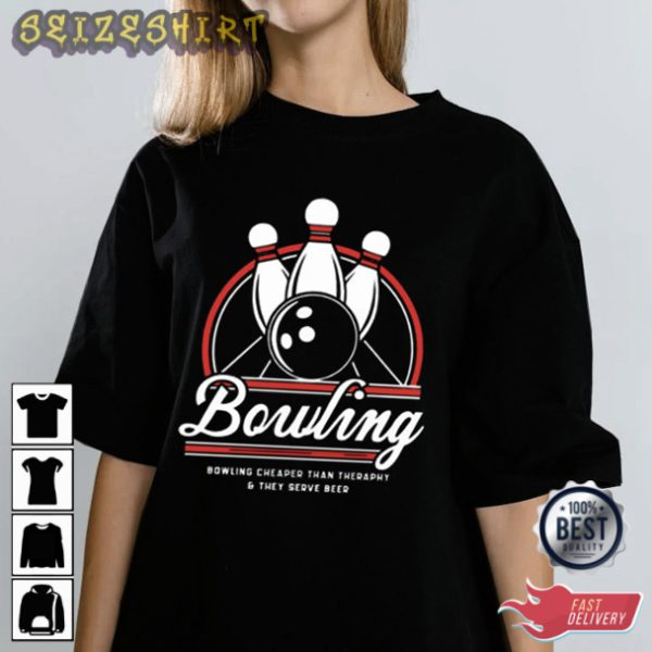 Bowling Is Therapy Sport Shirt Bowling Shirt