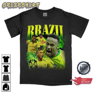 Brazil Vintage Pele, Ronaldinho, Ronaldo, Neymar World Cup 2022 T-Shirt