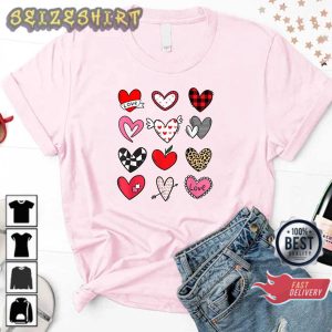 Buffalo Plaid Valentine Leopard Hearts Valentine Gift Sweatshirt