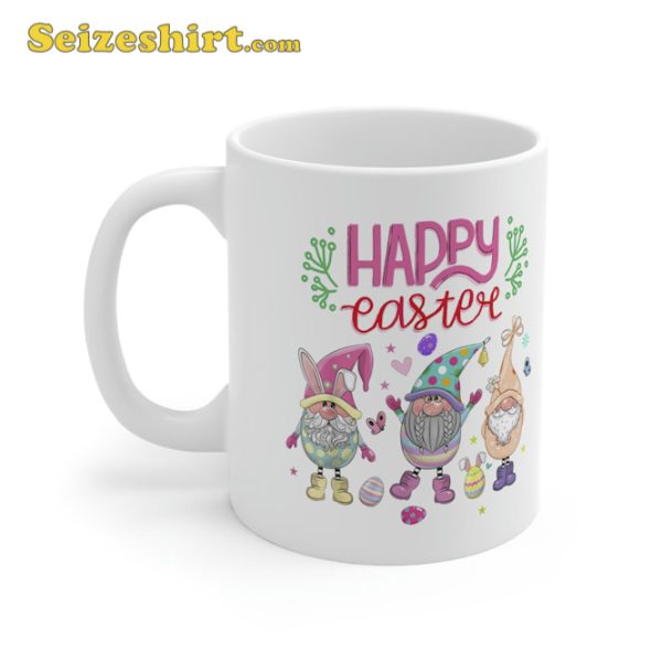 Bunny Gnome Rabbit Eggs Hunting Happy Easter Day Funny Mug