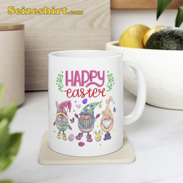 Bunny Gnome Rabbit Eggs Hunting Happy Easter Day Funny Mug