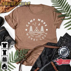 Camp More Worry Less Adventure Nature Camping Sweatshirt