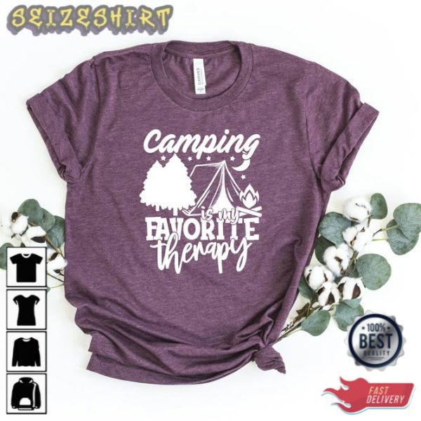 Camping Is My Favorite Therapy Shirt Camping Shirt Nature Tee Shirt
