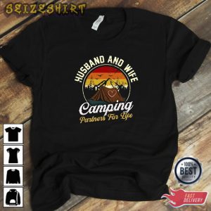 Camping T-shirt Camping Partners Husband Wife Tent Life Sweatshirt