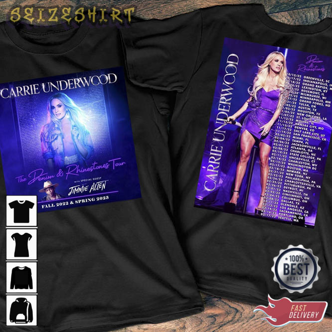 Carrie Underwood The Denim Rhinestones Tour 2022 2023 Unisex T-Shirt ...
