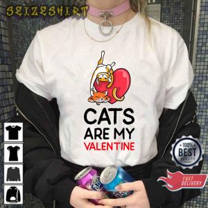 Cats Are My Valentine Anti Quote Funny Valentine Sweatshirt
