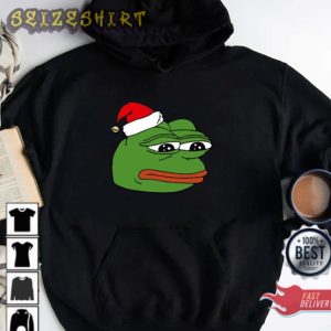Christmas Pepe Funny Hot Meme Funny Xmas Gift T-Shirt