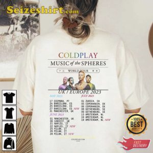 Coldplay World Tour 2023 Coldplay 2023 Tour Shirt
