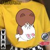 Cute Browny Bear Cony Bunny Rabbit The Kiss Cute Valentine T-Shirt