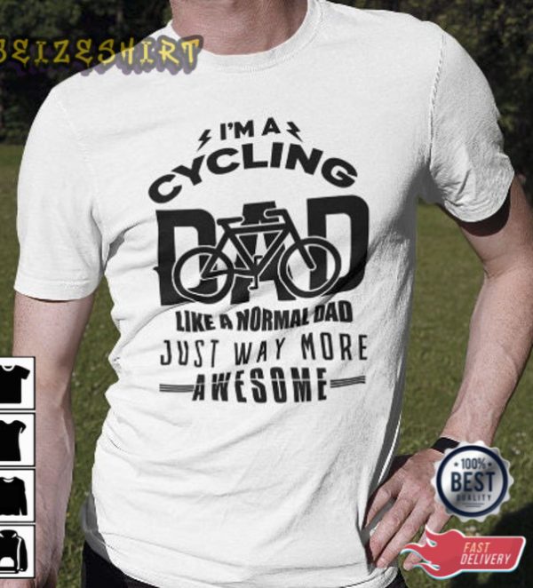 Cycling Dad Shirt Funny Vintage Cyclist Father’s Day Tee Shirt