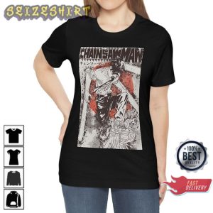Denji Chainsaw Man Unisex Anime T-Shirt Design (3)