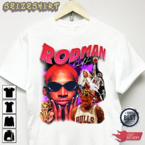 Dennis Rodman T-shirt Chicago Bulls Face Vlone Off White Astroworld Tour Jay Z