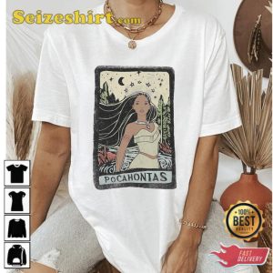 Disney Pocahontas Vintage Portrait Style Graphic TShirt