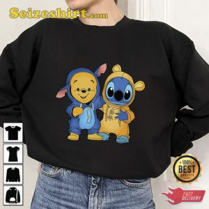 Disney Pooh And Stitch Cute Friends Hoodie