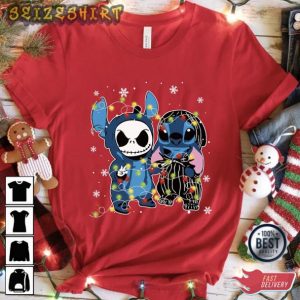 Disney Stitch Jack Skellington Nightmare Before Christmas T-shirt