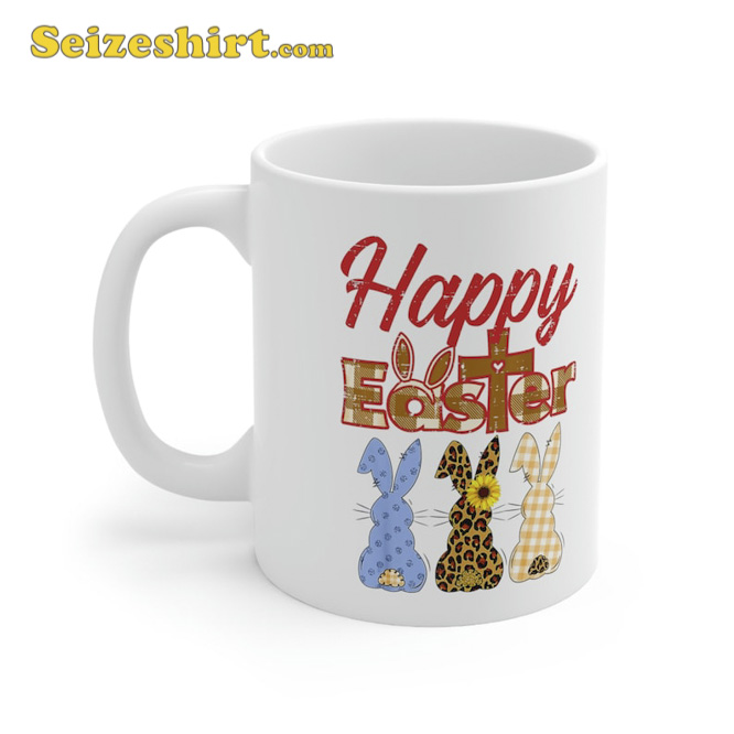 Easter Bunny Rabbit Leopard Happy Day 2023 Mug