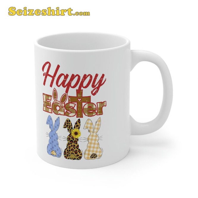 Easter Bunny Rabbit Leopard Happy Day 2023 Mug