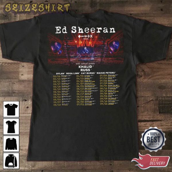 Ed Sheeran Mathematics Tour Australia Us 2023 Unique Design T-shirt