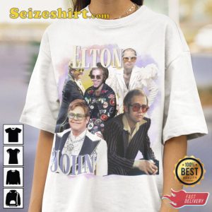 Elton John Vintage Bootleg 90s Vintage Pop Soft Rock Music Retro Shirt